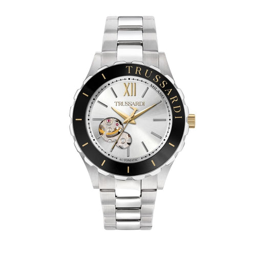 Orologio TRUSSARDI uomo T-logo Automatico acciaio / silver