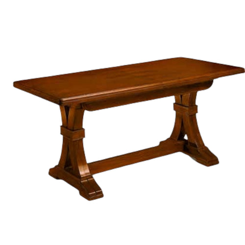 MOBILI 2G - Tavolo Fratino Allungabile In Legno Tinta Noce Bassano Arte Povera 180x85 Sala e Taverna (485)