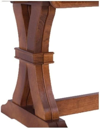 MOBILI 2G - Tavolo Fratino Allungabile In Legno Tinta Noce Bassano Arte Povera 180x85 Sala e Taverna (485)