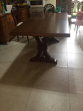 MOBILI 2G - Tavolo Fratino Allungabile In Legno Tinta Noce Bassano Arte Povera 180x85 Sala e Taverna (485)
