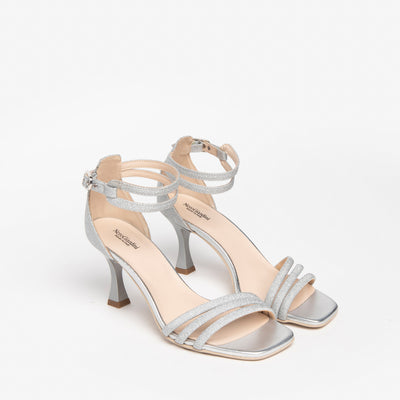 Nero Giardini sandalo argento microglitter E307291DE700 Donna