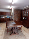 MOBILI 2G - Tavolo Fratino Allungabile In Legno Tinta Noce Bassano Arte Povera 180x85 Sala e Taverna (485)