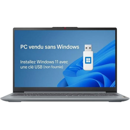 Laptop LENOVO IdeaPad Slim 3 15AMN8 Senza Windows - 15'' FHD IPS - Ryzen 5 7520U - 16 GB di RAM - 512 GB SSD - AZERTY