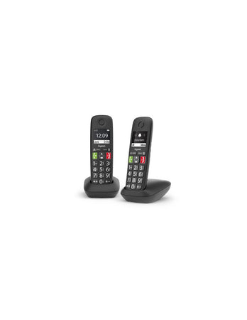 TELEFONO CORDLESS GIGASET LINEA SENIOR E290 DUO NERO (L36852-H2901-K1)