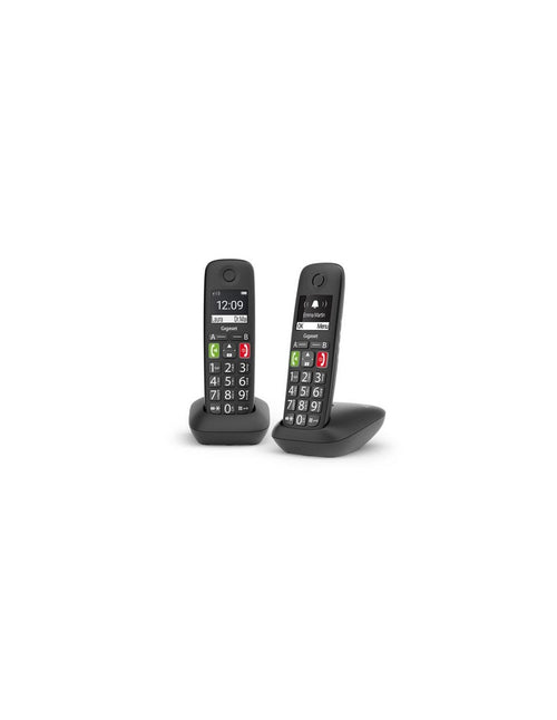 TELEFONO CORDLESS GIGASET LINEA SENIOR E290 DUO NERO (L36852-H2901-K1)