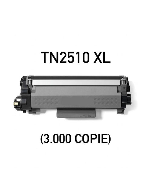 TONER COMPATIBILE BROTHER TN2510 XL 3K BLACK CON CHIP