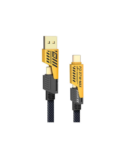 CAVO 4 IN 1 MULTI USB - NYLON - USB-C CON USB A/USB C, 65W TYPE C+ 27W PD (Q-SJ60)