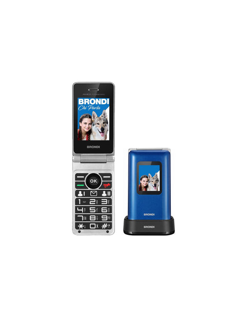 TEL. CELLULARE BRONDI AMICO PREZIOSO BLU-MET