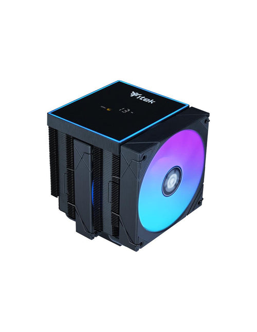 VENTOLA DISSIPATORE AD ARIA ITEK ICY-6HATP SKT UNIVERSALE 12CM RGB NERO
