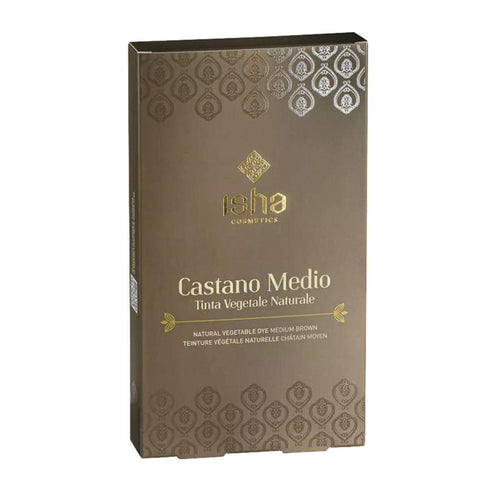 isha cosmetics - Henne Castano Medio 100g Tinta in Polvere Vegetale e Naturale - Naturopatica shop & therapy