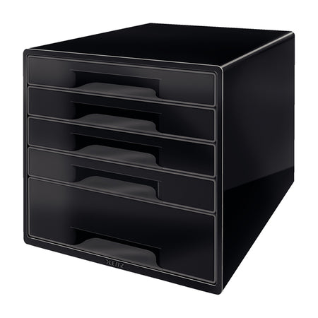 Cassettiera Drawer Cabinet Cube 5 Nero Leitz