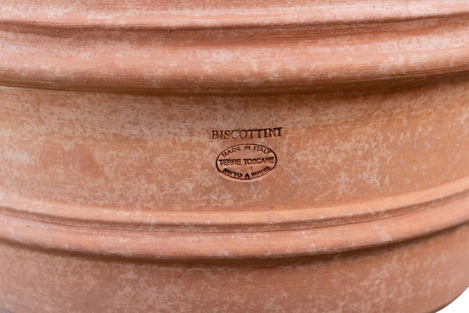 Biscottini Biscottini Vaso Orcio Conca 60x60x53 Terracotta Toscana Fatto a Mano Antigelivo