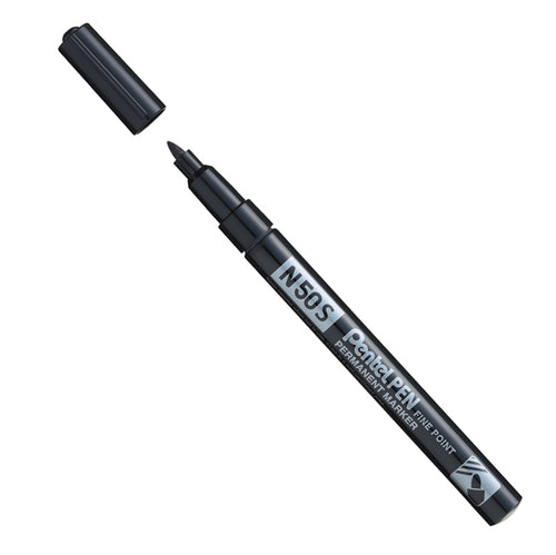 Marcatore N50 Slim Nero Punta Tonda 3,18Mm Pentel