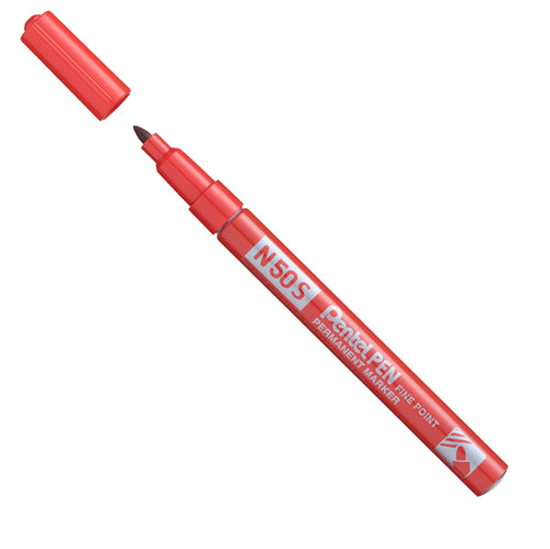 Marcatore N50 Slim Rosso Punta Tonda 3,18Mm Pentel