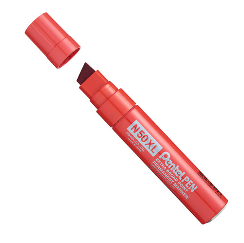 Marcatore N50 Extra Large Rosso Punta A Scalpello 8-15,4Mm Pentel
