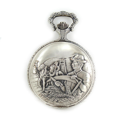 Orologio da tasca Perseo savonette meccanico carica manuale contadino
