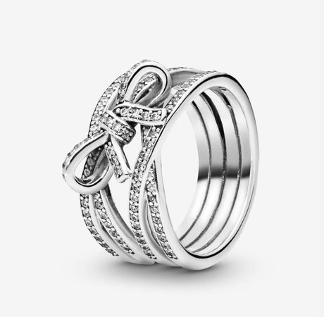 Pandora Anello Fiocco e nastro scintillanti