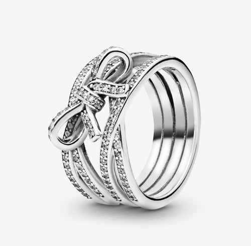 Pandora Anello Fiocco e nastro scintillanti