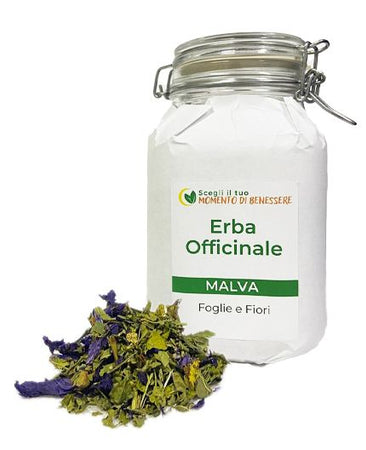 Tisana di Malva fiori e foglie lenitivo, lassativo, espettorante ricco di mucillagini 50g e 100g
