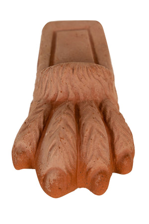 Biscottini Set 4 Piedini sottovaso "Zampa Leone" Terracotta Toscana antigelo 8x12.5x6 Made