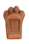Biscottini Set 4 Piedini A ZAMPA DI LEONE sottovaso per vasi in Terracotta Toscana 100% Made In Italy interamente Lavorata a Mano