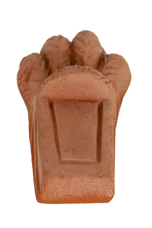 Biscottini Set 4 Piedini sottovaso "Zampa Leone" Terracotta Toscana antigelo 8x12.5x6 Made