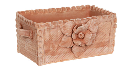 Biscottini Biscottini Cassetta Cesta Terracotta Toscana Galestro Antigeliva Lavorata a