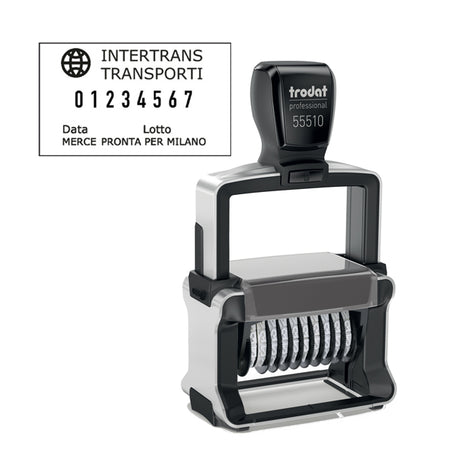 Timbro Professional 4.0 55510/Pl Numeratore 10 Colonne 5Mm Autoinch. Trodat