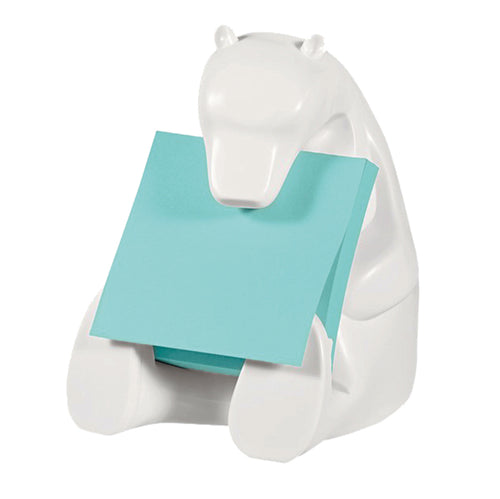 Dispenser Orso+Ricarica Post-It Super Sticky Z-Notes 76X76Mm Azzurro Acquamarin