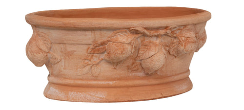 Biscottini Vaso Ciotola Terracotta Biscottini Made Italy Artigianale Antigelo 33x14x20