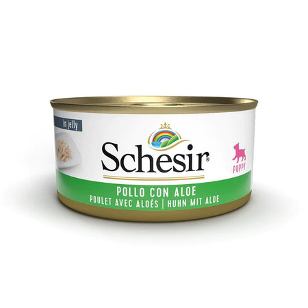 Schesir Jelly Puppy Pollo con Aloe Scatoletta per Cani Cuccioli 150gr