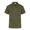 Giacca Federico Verde Militare Casacca Cuoco Manica Corta Leggera
