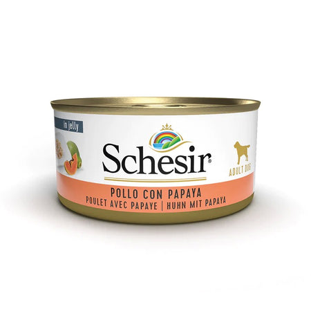Schesir Jelly Adult Pollo con Papaya Scatoletta per Cani Adulti 150gr
