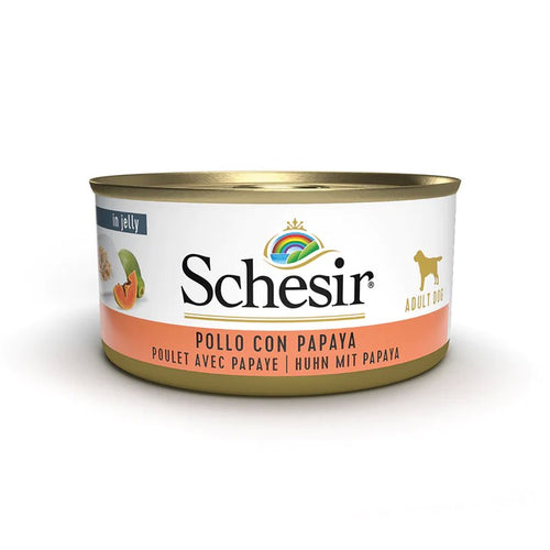 Schesir Jelly Adult Pollo con Papaya Scatoletta per Cani Adulti 150gr