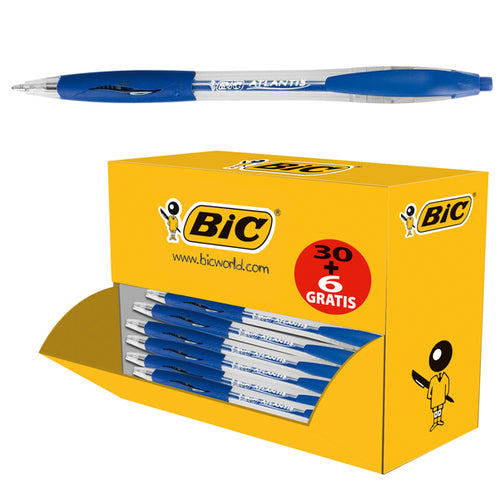 Value Pack 30+6 Penne Sfera Scatto Atlantis Blu 1.0Mm Bic