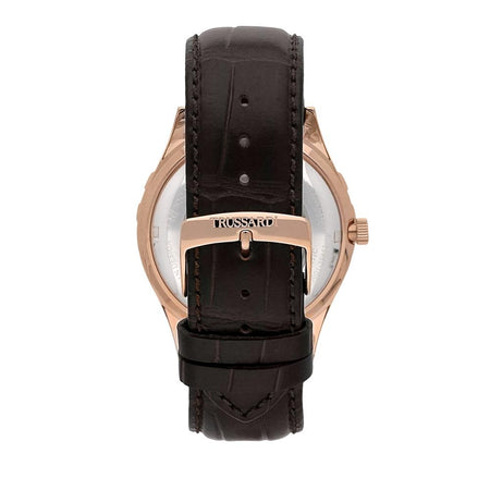 Orologio TRUSSARDI uomo T-logo Automatico pelle marrone / nero