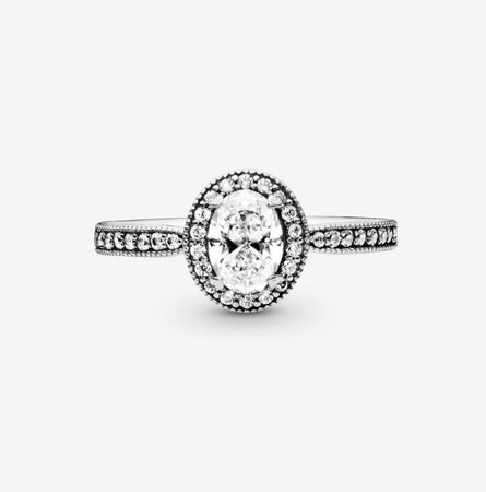 Pandora Anello Punto Luce ovale scintillante