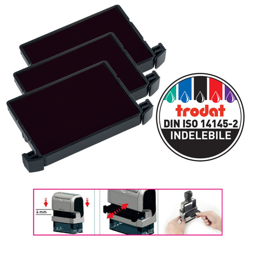 Blister Da 3 Tamponi 6/4750 Nero Trodat