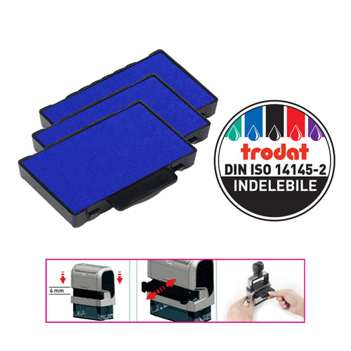 Blister Da 3 Tamponi 6/53 Blu Trodat