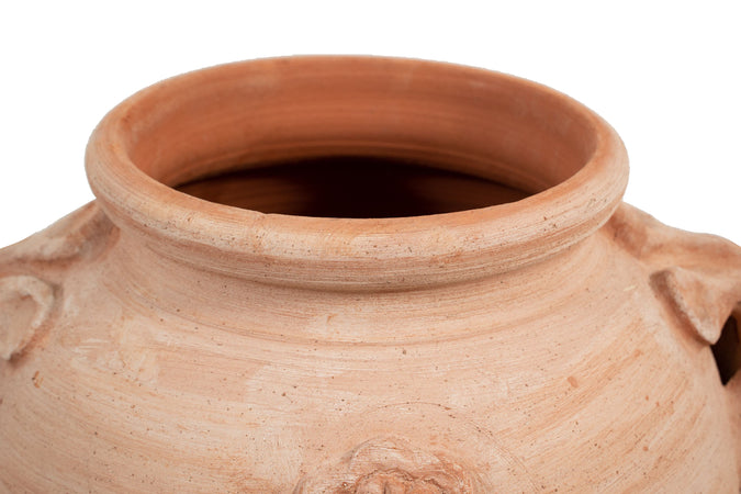 Biscottini Biscottini Orcio Vaso Conca Galestro Terracotta Fatto a Mano 46x40x56 Made Italy