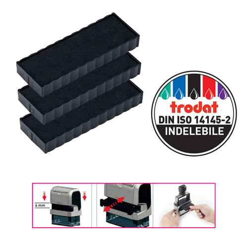 Blister Da 3 Tamponi 6/4817 Nero Trodat