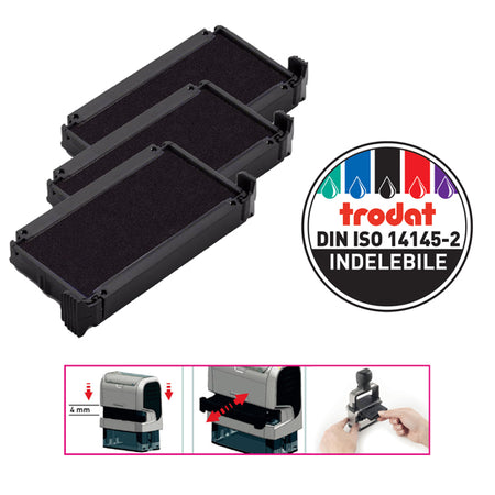 Blister Da 3 Tamponi 6/4910 Nero Trodat