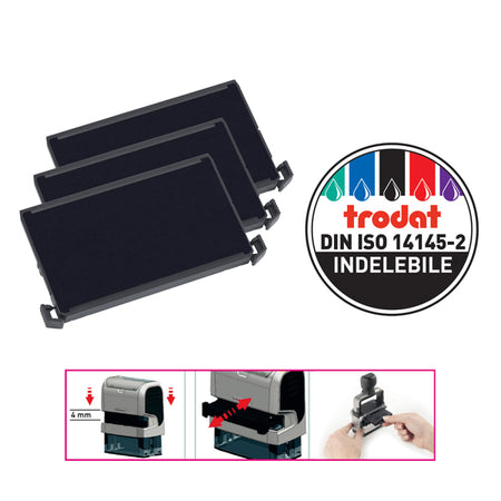 Blister Da 3 Tamponi 6/4926 Nero Trodat