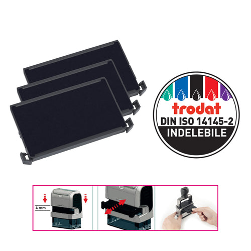 Blister Da 3 Tamponi 6/4926 Nero Trodat