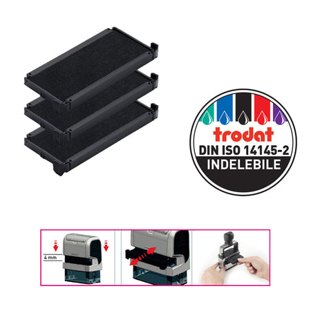 Blister Da 3 Tamponi 6/4915 Nero Trodat