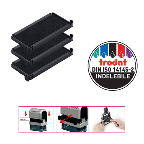 Blister Da 3 Tamponi 6/4915 Nero Trodat