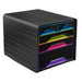 Cassettiera 5 Cassetti Misti Nero/Multicolore 7-213 Smoove Cep