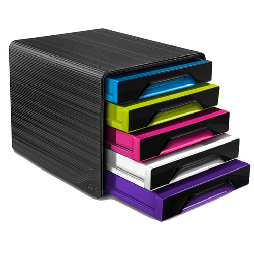 Cassettiera 5 Cassetti Standard Nero/Multicolori 7-111 Smoove Cep