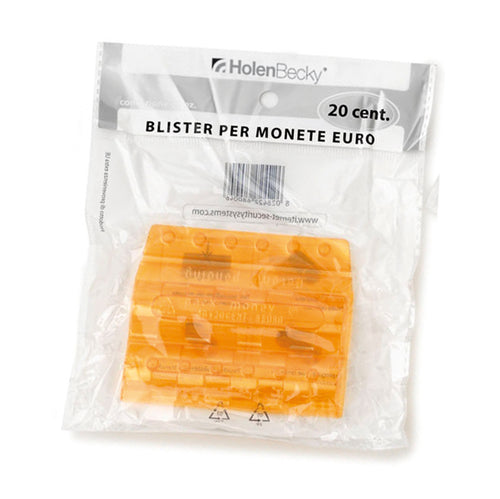 Blister 20 Portamonete In Pvc 20Cent Arancio
