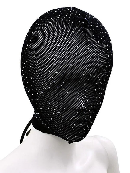 Maschera Diamanti Splendenti Nero Rete
